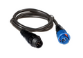 NAC-MRD2MBL 000-0127-04 fishing tackle cable with black and blue waterproof connectors designed for secure marine electronics connections.