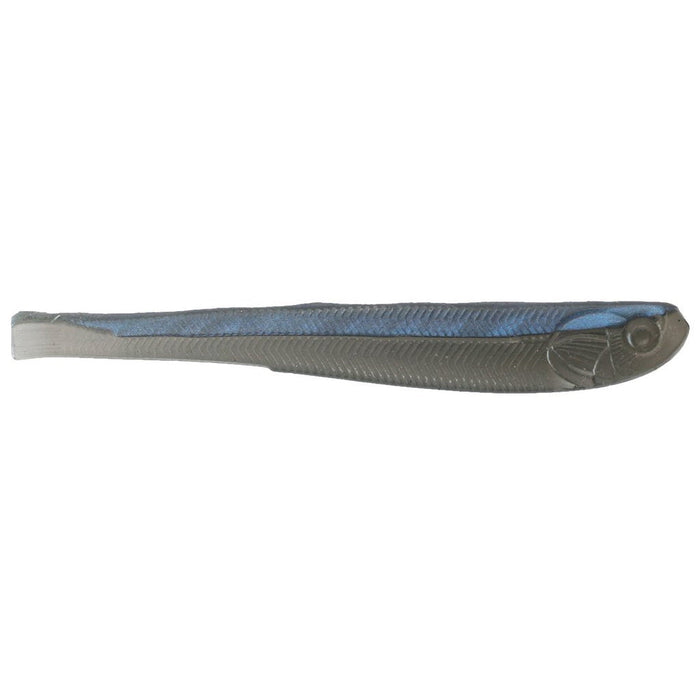 Nishine Lure Works Dropshot Minnow fishing lure in a sleek smoke blue pearl color with detailed fish-like body designed for effective fishing tackle use.