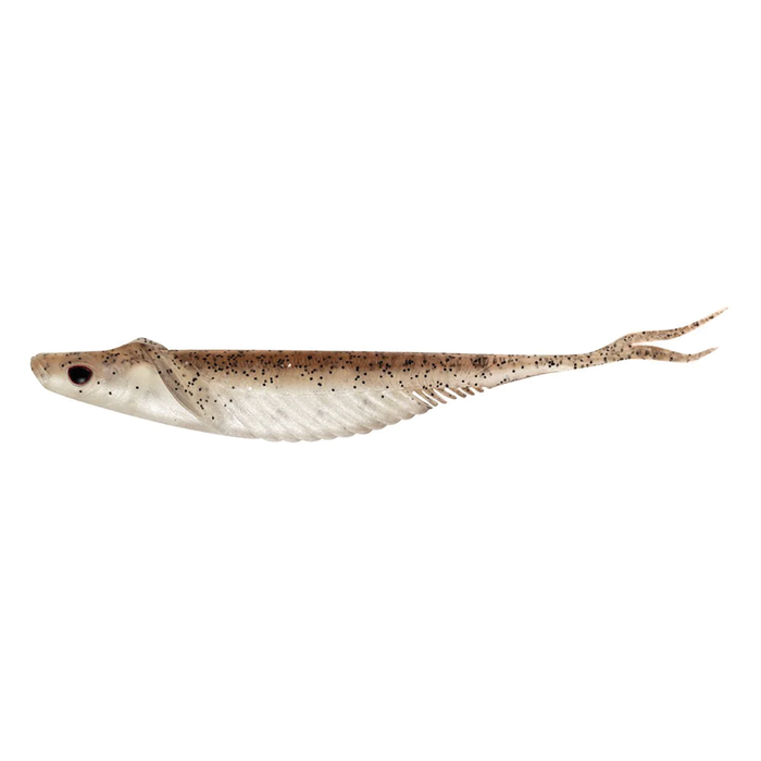 Nomad Design Cobra Shad fishing lure with a slender body, realistic eyes, and a forked tail, designed for musky fishing and fishing tackle enthusiasts.