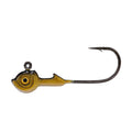 Northland Tungsten Smeltinator Jig fishing lure with a detailed yellow and brown fish head design and sharp curved hook, ideal for fishing tackle use.