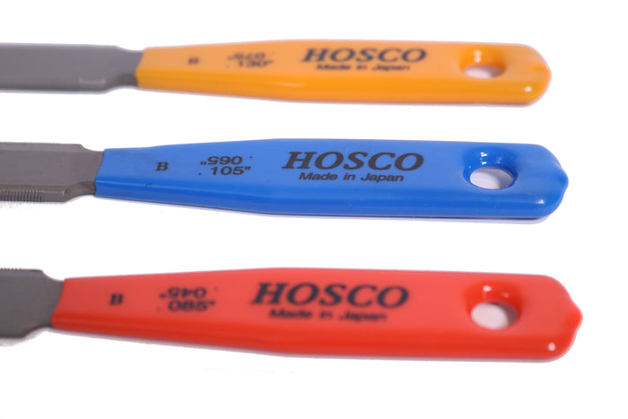 Bass Nut Slotting Files - Set of 3 - Double-Edge Giving 6 Gauges
