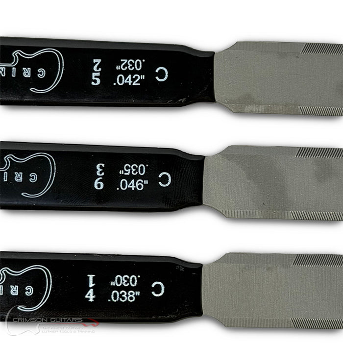 Nut Slotting Files For Classical Guitar (3 Pack)