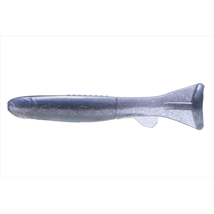 OSP HP Fish soft plastic fishing lure in gray, designed to mimic a small fish with a paddle tail, ideal for enhancing fishing tackle setups.