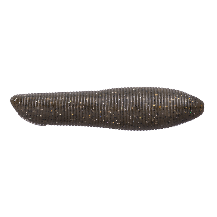 OSP Spinnuts soft fishing lure in dark olive color with ribbed texture and gold flecks, designed for effective fishing tackle use.