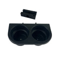 Otter QA Dual Cup Holder is a black, durable dual cup holder designed for secure mounting, featuring two circular compartments and an included mounting bracket.