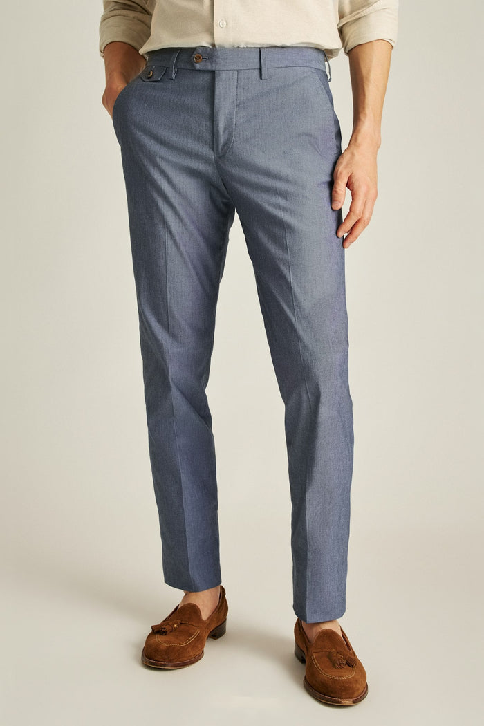 Portuguese Stretch Chambray Suit Pant