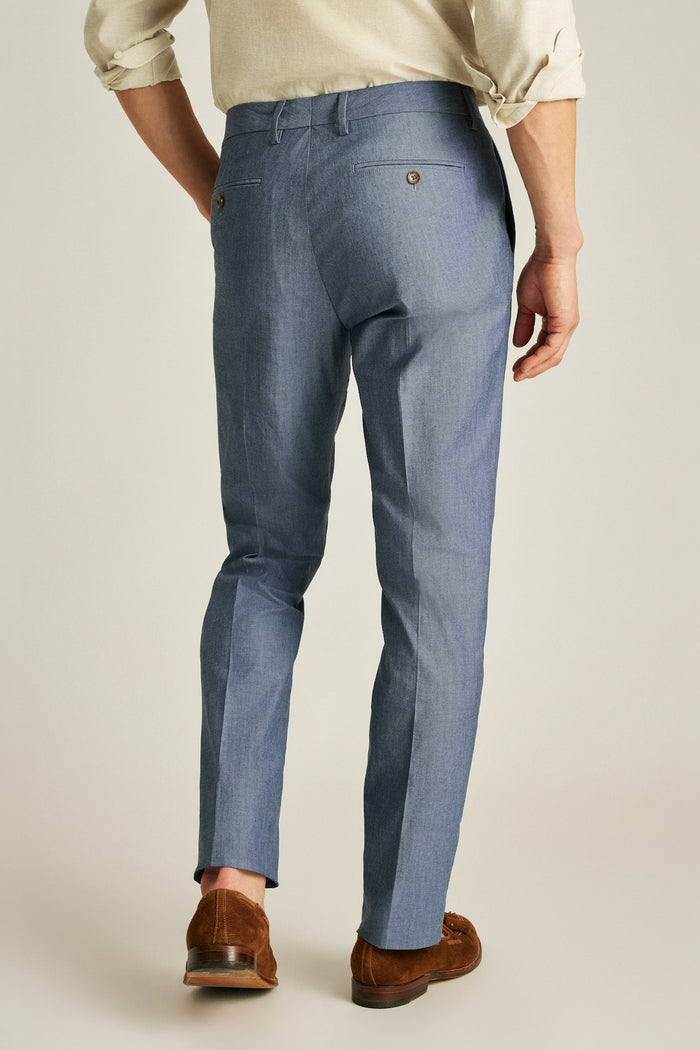 Portuguese Stretch Chambray Suit Pant