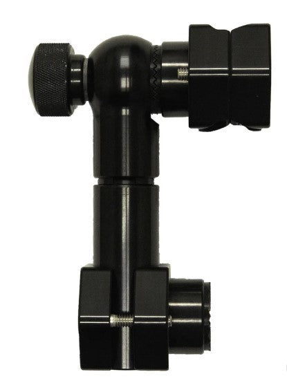 Precision Sonar Switchback Zero Degree FF Sonar Mount - LVS 34 PN:SWITCHBACK-QST-LVS34, a black adjustable marine electronics mount designed for secure attachment of sonar devices on fishing rods and boats.