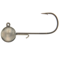 Queen Tackle Tungsten Panfish Jig Head featuring a round tungsten weight with an integrated fishing hook designed for precise fishing tackle applications.