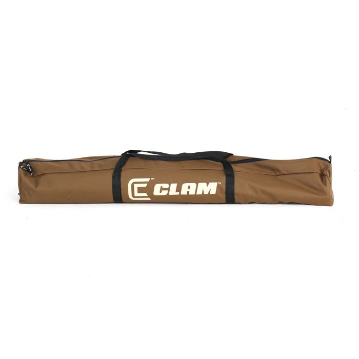 Brown carrying bag with black handles and zipper designed to hold the Quick-Set Traveler Screen Shelter (4 Sided) for easy transport and storage.