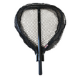 Ranger Nets fishing net with black rubber mesh and a sturdy black handle designed for catching and landing fish safely and efficiently.