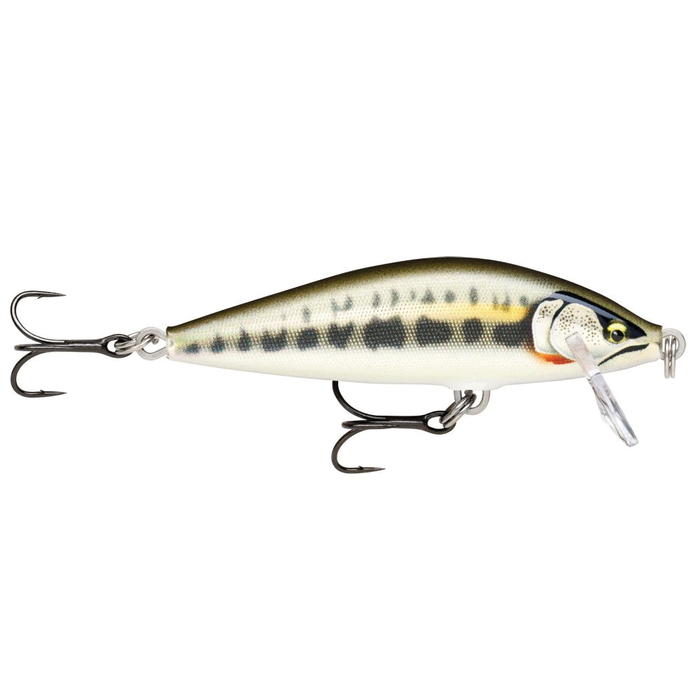 Rapala Countdown Elite fishing lure with a realistic fish pattern, two treble hooks, and a clear diving lip designed for precise depth control in fishing tackle.