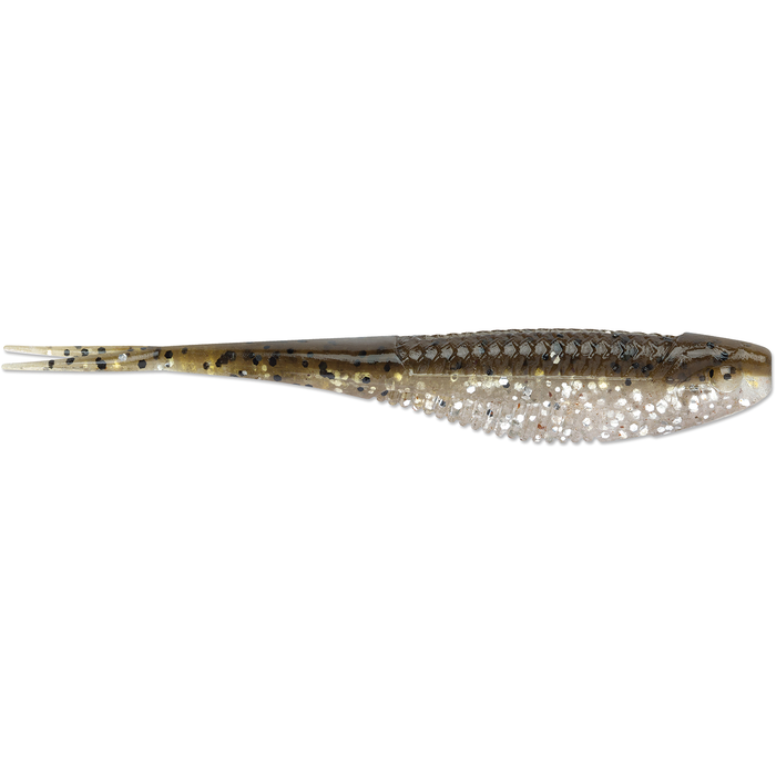 Rapala CrushCity The Jerk soft plastic fishing lure with a slender, speckled body and forked tail designed to mimic baitfish for effective fishing tackle use.