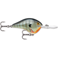Rapala DT08 fishing lure designed with realistic fish scale pattern and colors, featuring two sharp treble hooks and a clear diving lip for effective fishing tackle use.