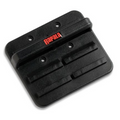 Rapala Magnetic Tool Holders - No Tools, a black rectangular magnetic board with slots and mounting holes designed to hold fishing tackle tools securely in place.