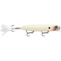 Rapala PXR Jowler 127 fishing lure in light translucent color with three treble hooks, detailed eye design, and white feathered tail for musky fishing tackle.