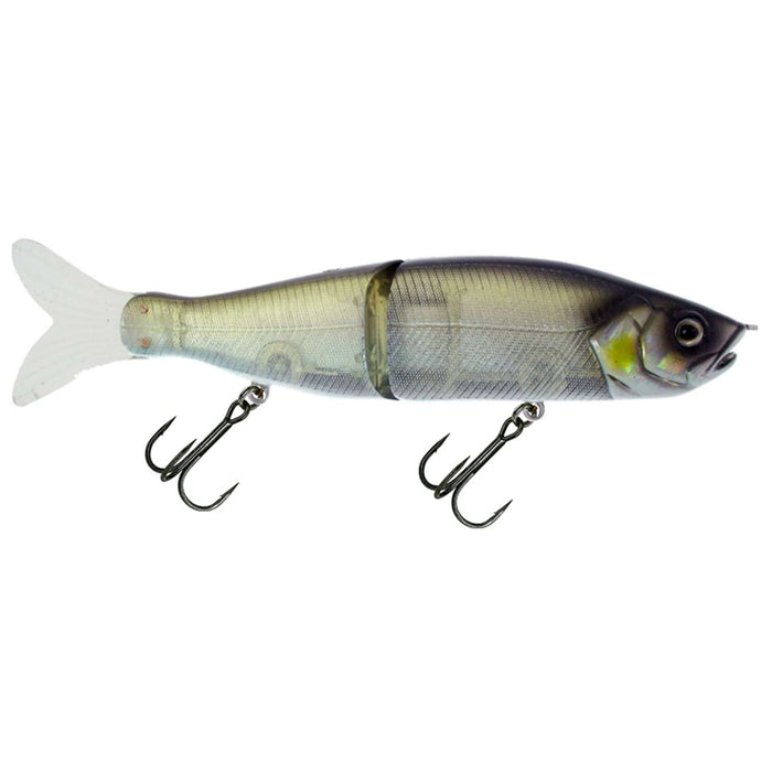 River2Sea S-Waver 120S Glide Bait is a segmented fishing lure designed to mimic a small fish with realistic colors and two sharp treble hooks for effective fishing tackle use.