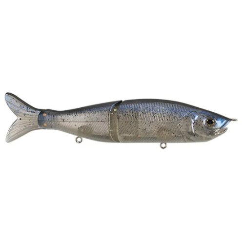 River2Sea S-Waver 200S Glide Bait fishing lure in realistic silver and gray tones with segmented jointed body designed to mimic natural fish movement.