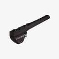 Black protective fishing rod case with shoulder strap and zippered compartment, designed for secure transport and storage of fishing rods, called Sage Ballistic Rod Tube & Cases.