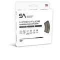 Scientific Anglers Magnitude Textured Tarpon Clear Tip fishing line in white and black packaging showing features like textured surface for saltwater use and clear tip technology.