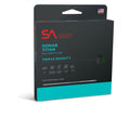 Package of Scientific Anglers Sonar Titan TD Sink 3/5/7 Fly Line in black and teal box, showing fly fishing line with triple density design for heavy line applications.