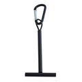 Scientific Anglers Tippet Holder featuring a black T-shaped grip attached to a cord with a black and silver carabiner clip for convenient fishing tackle organization.