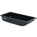 Shappell Jet Sled black utility sled with raised sides and reinforced rim, designed for durable outdoor use in fishing tackle and equipment transport.
