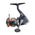 Shimano Nasci FD spinning reel with ergonomic handle, sleek dark gray and copper design, precision engineering for smooth fishing performance and durability.