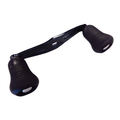 Shimano TranX Paddle handle 300 & 400 Size, featuring an ergonomic black double paddle grip designed for comfortable control on fishing reels, ideal for musky and ice fishing rods.