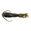 Signal Mamba Slim fishing lure in dark green and brown tones with a segmented body and multiple flexible appendages for lifelike movement in water.