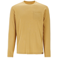Simms Glades Crewneck - Men's in a light tan color, featuring long sleeves, a chest pocket, and a crew neckline, designed for comfortable outdoor wear.