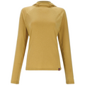 Simms Glades Hoody - Women's in a light brown color featuring long raglan sleeves, a fitted silhouette, and a lightweight hood designed for outdoor fishing activities.