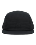 Simms Insulated Ballcap in black with a quilted design, featuring a structured front panel and flat brim, ideal for cold weather fishing trips or outdoor activities.