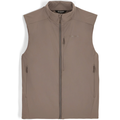Simms Midstream Vest - Men's in taupe color with a full front zipper, high collar, and multiple zippered pockets designed for fishing and outdoor activities.