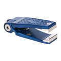 Simms Pro Nipper fishing tool in blue with metal cutting blades and textured grip designed for precise line cutting and fishing tackle maintenance.