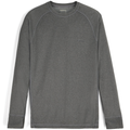 Simms Strata 160 LS Baselayer Crew - Men's in gray, long-sleeve lightweight crew neck shirt designed for layering in fishing and outdoor activities.