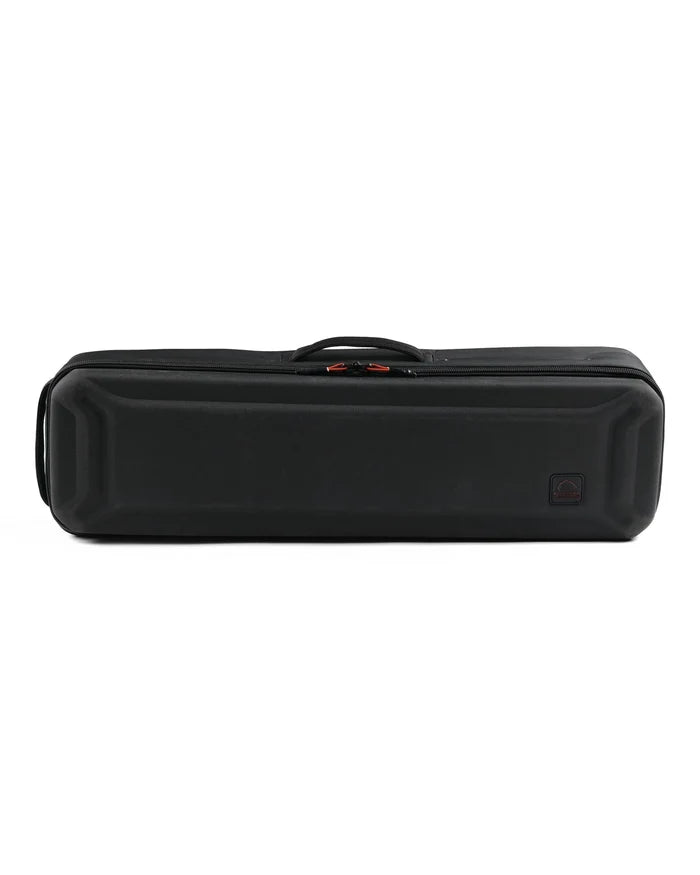Black hard-shell case with handle and zipper closure designed for secure storage and transport of fishing rods and reels, featuring the Simms Tailwind Rod & Reel Vault branding.