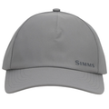 Simms Tongass Rain Cap in gray, designed with a smooth water-resistant fabric and a curved brim, ideal for protecting anglers from rain during fishing activities.