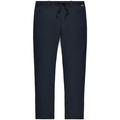 Simms Wanaka Pants - Men's in dark navy blue with a straight-leg fit, elastic waistband with drawstring, and front pockets, designed for comfort and outdoor fishing activities.