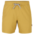 Simms Wanaka Short - Men's in mustard yellow with an elastic waistband and gray drawstring, designed for comfort and versatility in outdoor and fishing activities.