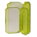 South Fork Sure-Lock Ridge Foam Fly Box in translucent green, open to show foam insert with vertical slits for organizing fishing lures and tackle.