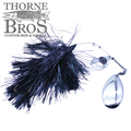 Spanky Baits Whiplash Jr. Spinnerbait with black skirt, silver spinner blades, and detailed wire frame designed for effective fishing tackle at Thorne Bros.