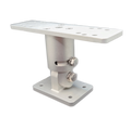Stabil-Mount Classic 4" Silver Electronics Mount SMC4S, a durable silver metal mount with adjustable bolts and multiple holes for secure attachment of marine electronics or fishing tackle gear.