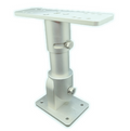 Stabil-Mount Elite 8" Silver Electronics Mount SME8S, adjustable silver metal bracket with sturdy base and top plate, designed for secure mounting of marine electronics.