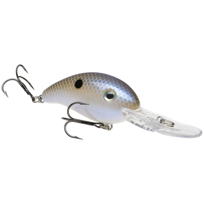 Strike King HC3XD fishing lure with a bluegizzardshad color pattern, featuring a detailed scale design, two treble hooks, and a clear diving lip for freshwater fishing.
