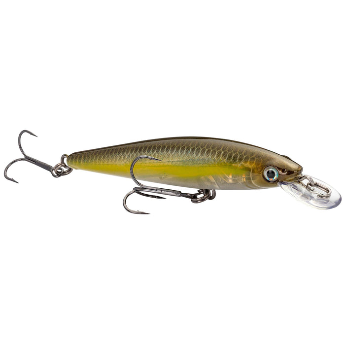 Strike King KVD 100 Jerkbait fishing lure featuring a realistic fish pattern with dual treble hooks and a clear diving lip for effective fishing tackle use.