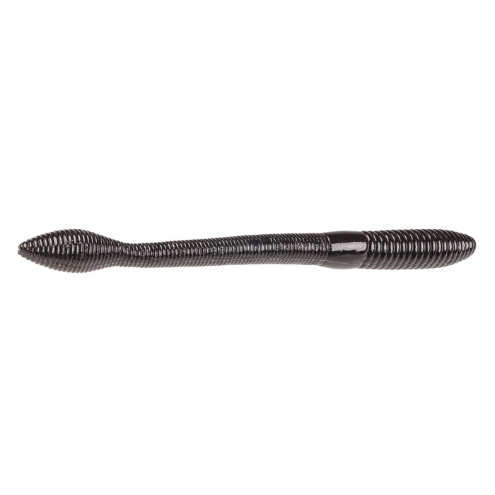 Strike King KVD Perfect Plastics Fat Baby Finesse Worm in dark color, flexible soft plastic fishing lure with ribbed body designed for finesse fishing tackle.