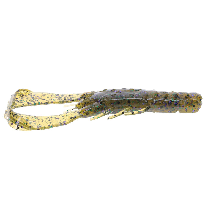 Strike King Rage Scounbug 4" fishing lure designed to mimic a crawfish with speckled green and brown coloring, ideal for freshwater fishing tackle.