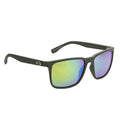 Strike King S11 Optics - Rogue sunglasses with a matte dark frame and polarized mirrored lenses in green and amber hues, designed for fishing and outdoor use.
