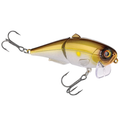 Strike King Wake Shad 2.0 fishing lure in realistic gold and brown shades with detailed eyes, fins, and two sharp treble hooks for effective fishing tackle.